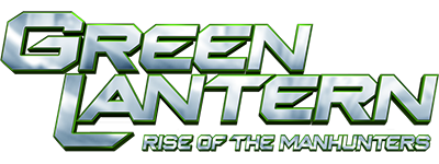 Green Lantern: Rise of the Manhunters title screen for Nintendo DS